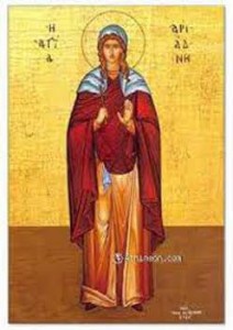 Evmenios, Bischof von Gortyne, Martyrerin Ariadne