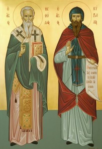 Die apostelgleichen Kyrillos und Methodios, Martyrerpriester Mókios, Martyrerin Olympia