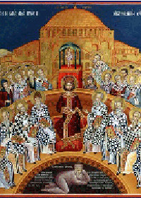 Die heiligen 318 Väter des 1. Ökumenischen Konzils, seliger Symeon