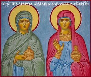 Mitrophanis von Konstantinopel, Martha und Maria, die Schwestern von Lazaros