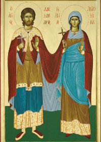 Martyrer Alexandros & Antonina, selige Theophanis & Pansémni