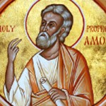 Prophet Amos, Apostel Achaikos & Stephanas, seliger Hieronymos, Augustin von Hippo