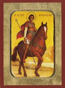 Großmartyrer Prokopios, Theophilos von Zichni, der myronströmende