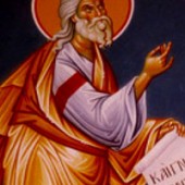 Prophet Ezekiel, Martyrerpriester Phokas, selige Pelagia auf Tinos