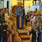 Das Prozession des ehrbaren Kreuzes, die sieben makkabäischen Jünglinge