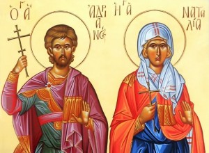 Martyrer Andrianos und Natalia, seliger Ioasaph