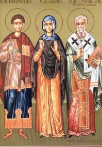 Martyrer Bonifatios, Aglais, Aris, Evtychios, Thessaloniki