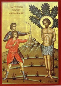 Martyrer Sebastianos und seine Gefolgschaft, seliger Michail