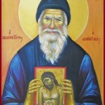 Prophet Habakuk, Martyrerin Myropi, seliger Porphyrios, der Kavsokalyvit