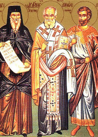 Klemens von Ankara, Martyrer Agathangelos, seliger Dionysios vom Olymp