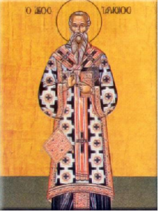 Tarasios Patriarch von Konstantinopel, Martyrerpriester Riginos, Bischof von Skopelos