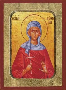 Martyrer Isychios, Jungfraumartyrerin Evthalia, seliger Nikolaos Planás