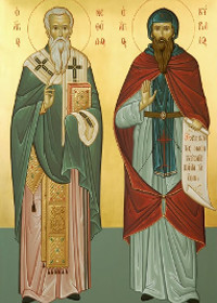 Die apostelgleichen Kyrillos und Methodios, Martyrerpriester Mókios, Martyrerin Olympia